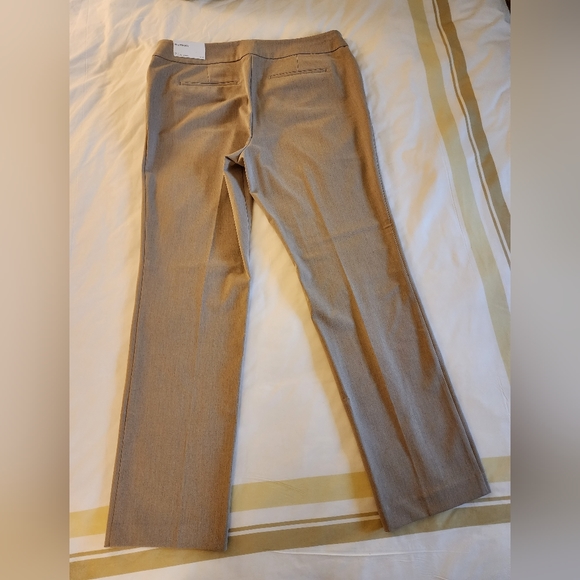 NWT ANN TAYLOR THE FACTORY "THE STRAIGHT" Mid-Rise  16 TALL, TAN SLACKS PANTS - Picture 3 of 10